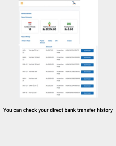 Direct Bank Transfer History